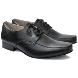 Boys Black Matt Formal Shoes - William